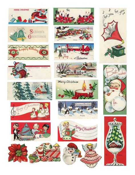 Adorable vintage Christmas gift tags. | Vintage christmas images, Vintage christmas cards ...