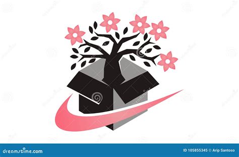 Flower Delivery Logo Design Template Stock Vector - Illustration of ...