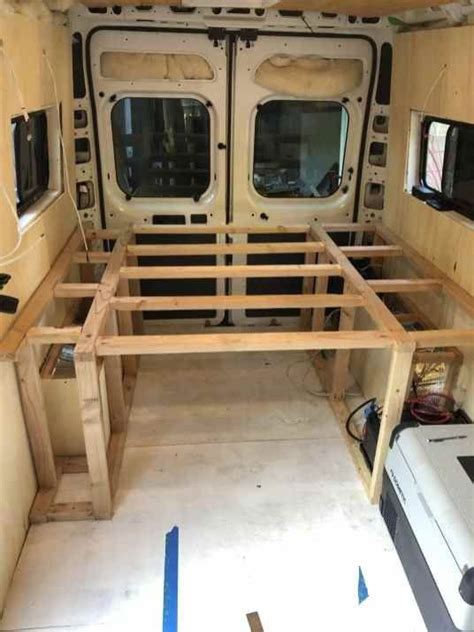 How to Build a DIY Van Conversion Bed Frame - Fit Two Travel - Modern ...