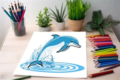 Dolphin Drawing Outline