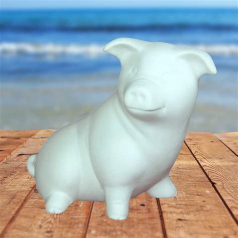 Ceramic Pig Figurine / Pig Statue / Unpainted Ceramics / - Etsy