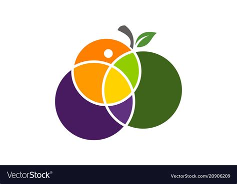 Fruit mix logo design template Royalty Free Vector Image