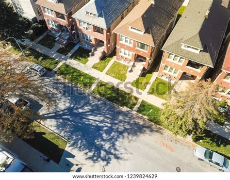 Aerial View Local Street Residential Neighborhood Stock Photo 1239824629 | Shutterstock