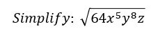 Simplifying a Square Root with Variables