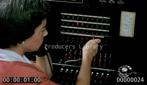 1950s telephone operator Archival Footage