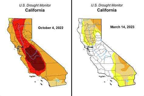 Map shows drought conditions improving in California