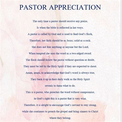 Pastor Appreciation Poems