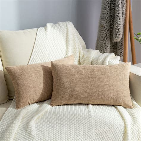 CLEARANCE! Decorative Throw Pillows Covers Set of 2, Linen Throw Pillow ...