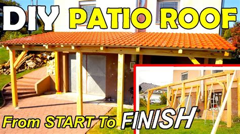 DIY Patio Roof, One Man Canopy Build From Start to Finish - YouTube