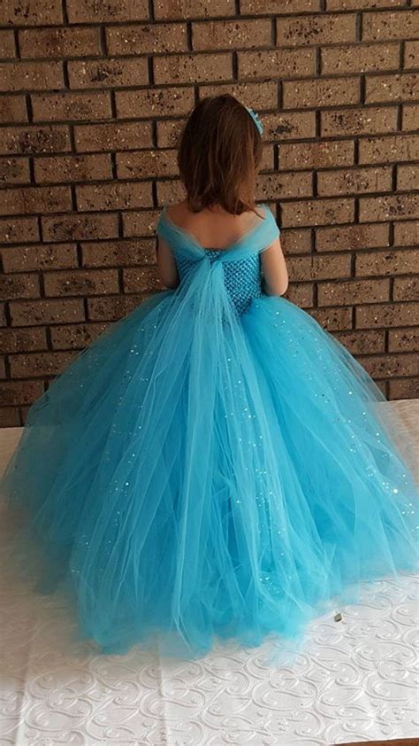 Blue Gown Tutu Dress - Stunning Blue Glittery Gown dress inspired by ...