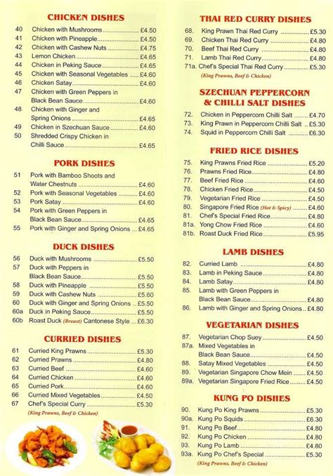 Menu at Birds Nest restaurant, Honiton