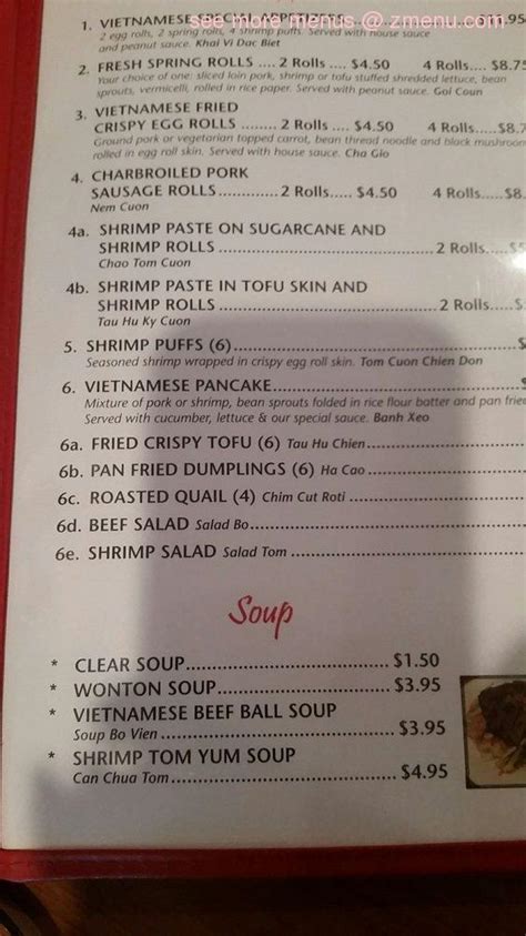 Online Menu of Miss Saigon Restaurant Restaurant, Sarasota, Florida ...