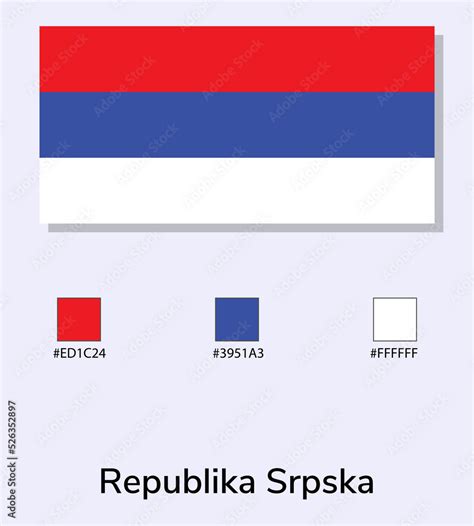 Vector Illustration of Republika Srpska flag isolated on light blue ...