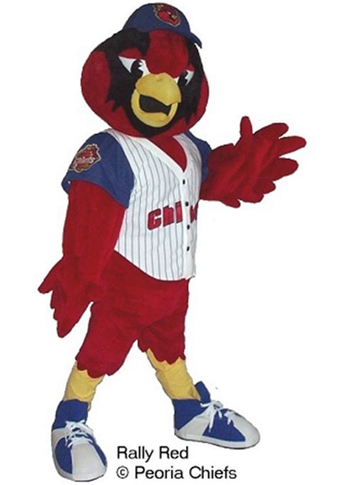 Peoria Chiefs Rally Red Bird Mascot Costume