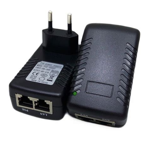 Poe 48V 0.5A Poe Injector EU US UK Wall Plug Ethernet Adapter For Ip ...