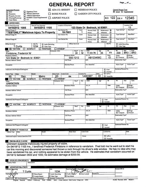 police case file template - Google Search | Report template, Police ...