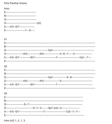 Pink Panther Theme - Guitar Lesson