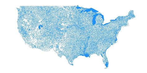 Gorgeous Map Shows the United States as Only Bodies of Water