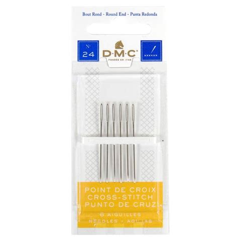 DMC Size 24 Cross Stitch Needles - High Quality Embroidery Supplies