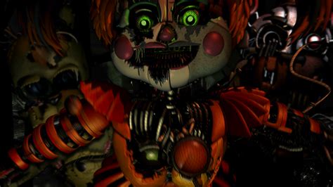 Made a simple FNaF 6 wallpaper from the animatronics' jumpscare frames ...