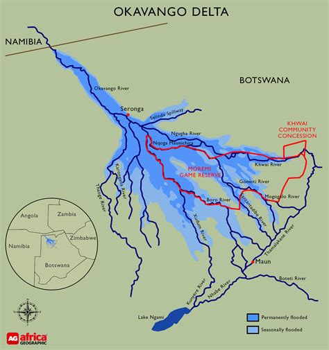 understanding-the-okavango-delta-map - Africa Geographic