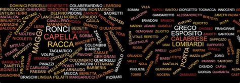 Italian surnames list - SURNAMES IN ITALY