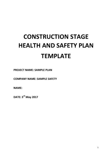 Construction Pdf 84152 | Construction Stage Health And Safety Plan ...