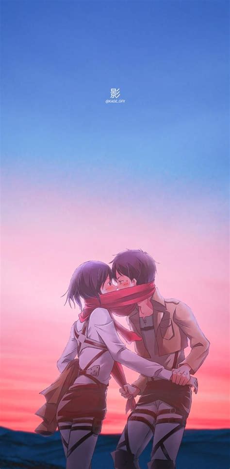 Eren and Mikasa wallpaper by Kagegfx - Download on ZEDGE™ | 19c3 ...