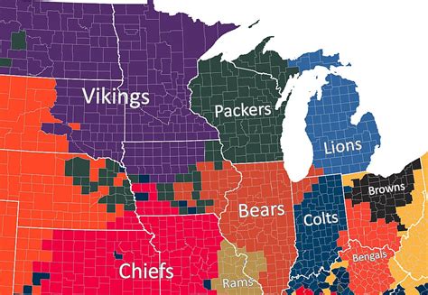 NFL Fan Map: Favorite Team By County - Business Insider