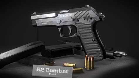 G2 Combat Pistol - Download Free 3D model by Michael Karel ...