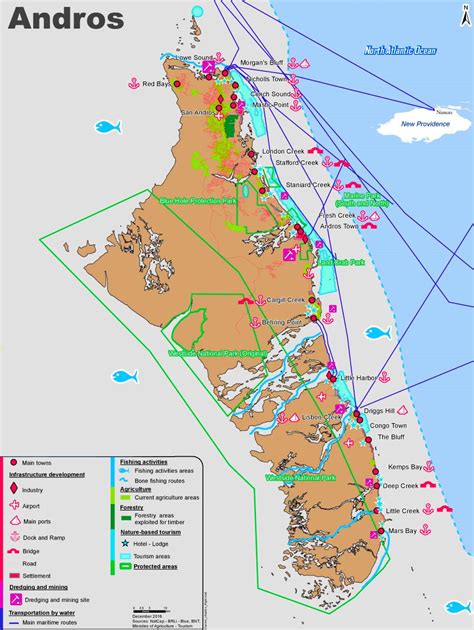 Andros (Bahamas) tourist map