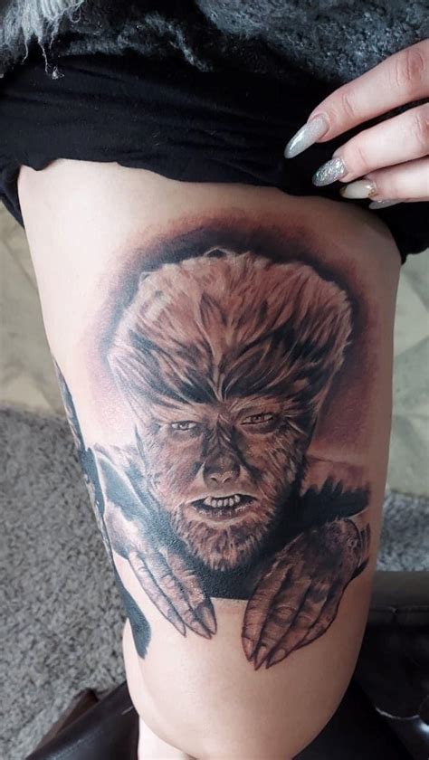 Wolfman tattoo (and start to a Universal Monsters leg sleeve) by Roger ...