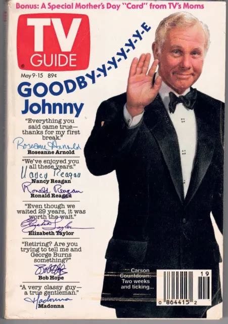 GOODBYE JOHNNY CARSON TV GUIDE May 9-15 1992 Farewell Tonight Show ...