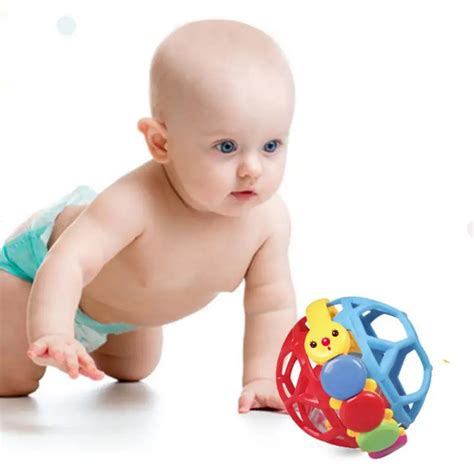 Baby Play Ball ABS Baby Bendy Ball Toddlers Fun Multicolor Activity Educational Toys Baby ...