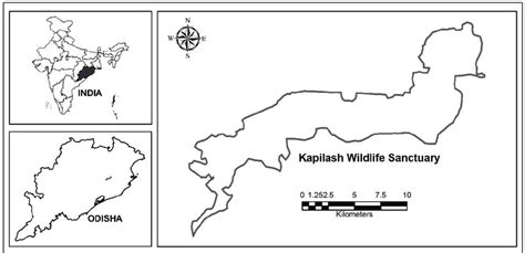 Location map of Kapilash Wildlife Sanctuary, Odisha, Eastern India... | Download Scientific Diagram