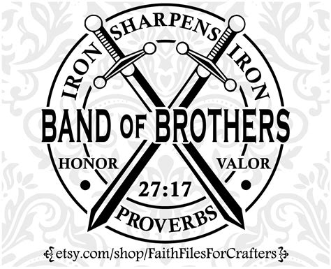 Band of Brothers Svg Iron Sharpens Iron Svg Men of Faith - Etsy Canada