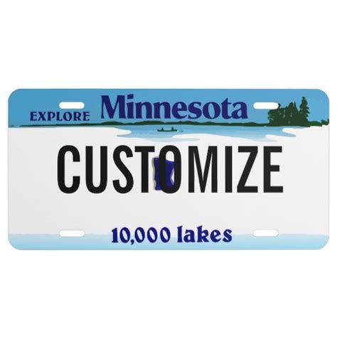 Minnesota Custom License Plate | Zazzle.com