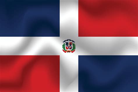 Flat Illustration of Dominican Republic national flag. Dominican ...