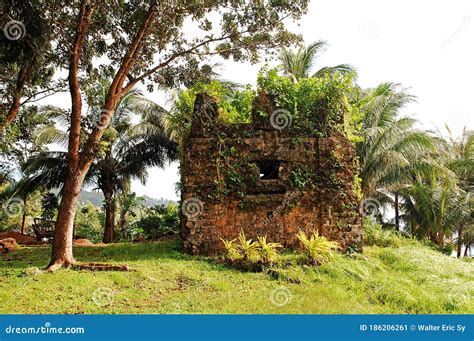 Old Spanish Church Ruins in Camiguin, Philippines Editorial Photo ...