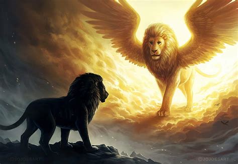 HD wallpaper: artwork, fantasy art, lion, animals, big cats, wings ...