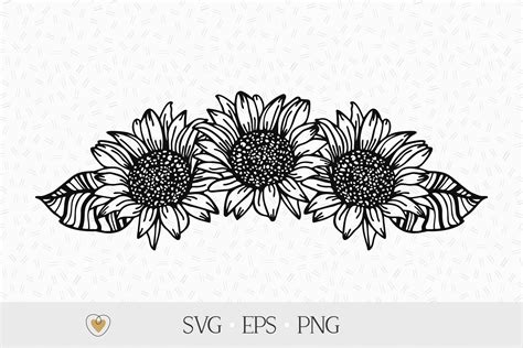 Sunflower Border Black And White | Sexiz Pix