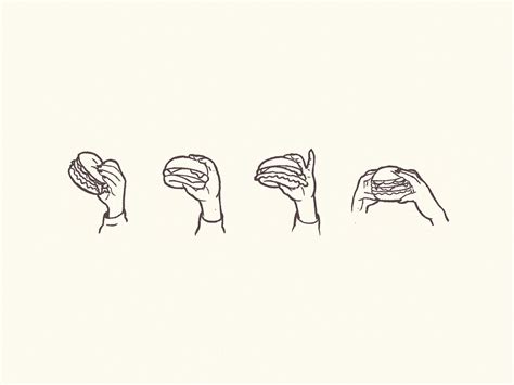 Holding burger sketches by Gustavo Zambelli on Dribbble