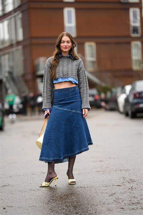 8 Jean Skirt Outfits to Shop This Spring, Per the Street Style Scene | Vogue