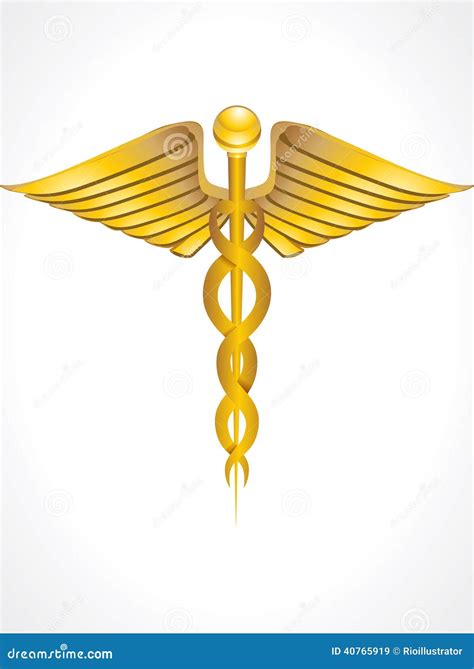 Golden Caduceus Medical Symbol Royalty-Free Stock Image | CartoonDealer.com #20046376