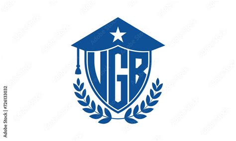 UGB three letter iconic academic logo design vector template. monogram ...