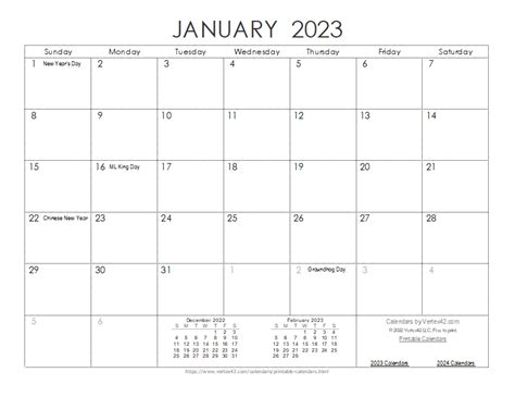 Free Calendars For 2023 - Calendar 2023 With Federal Holidays