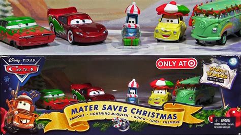 Cars Story-Tellers Lightning McQueen Ramone Guido Luigi Fillmore Mater Saves Christmas - YouTube