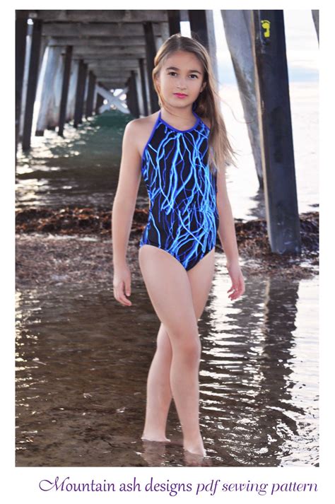 Jordyn Swimsuit Sewing Pattern in Girls Sizes 2-14 Halter Neck | Etsy