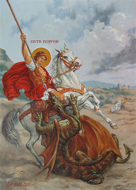 Icon of Saint George, St. George Icon, St. George Killing the Dragon, Ikona Svetog Georgija ...