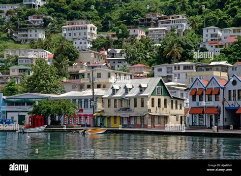 St George's grenada caribbean island capital city skyline scenic landscape Stock Photo - Alamy